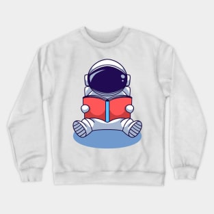 Astronaut Reading Book Crewneck Sweatshirt